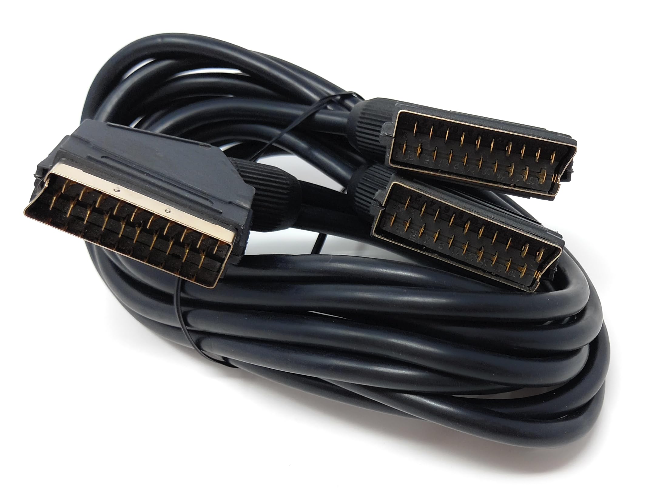 DRUT 2m Scart Splitter Male to 2 x Male Shielded 21 pin Audio, Video, Cable Cord