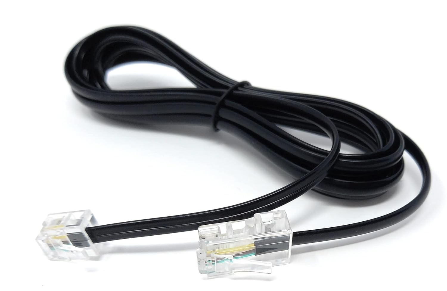 DRUT Flat RJ11 to RJ45 Male to Male 4 wire Broadband, Modem Cable Lead