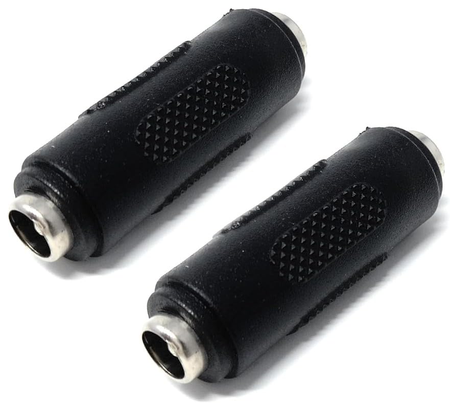 DRUT 5.5mm x 2.5mm DC Power Coupler Female to Female Gender Changer Cable Adapter Connector For CCTV Camera, LED Lights etc.