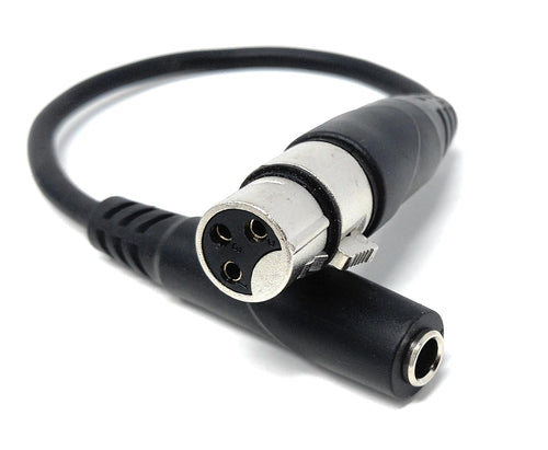 6.35mm (1/4") Stereo Jack Socket to 3-Pin XLR Female Adapter Cable – Audio Converter for Mixers, Controllers, DJ & Pro Sound Equipment