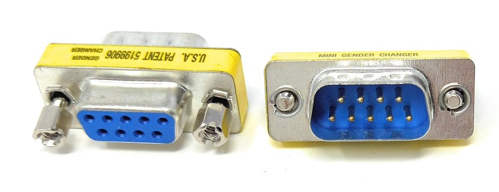 DB9 (D-Sub 9) Male to Female Portsaver Adapter – Serial Extension Connector F/M, Compatible with RS-232 serial connections