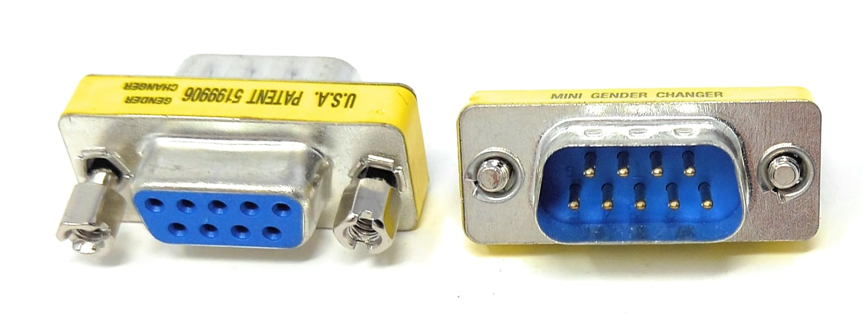 DB9 (D-Sub 9) Male to Female Portsaver Adapter – Serial Extension Connector F/M, Compatible with RS-232 serial connections