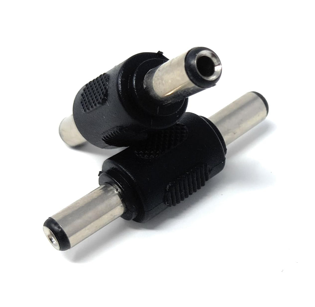 DRUT 5.5mm x 2.5mm DC Power Coupler Male to Male Plugs Gender Changer Cable Adapter