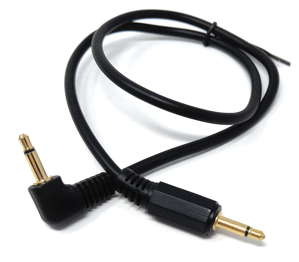 3.5mm Mono to 3.5mm Mono Jack Plug Right Angle Audio 1/8'' AUX Cord Cable Lead