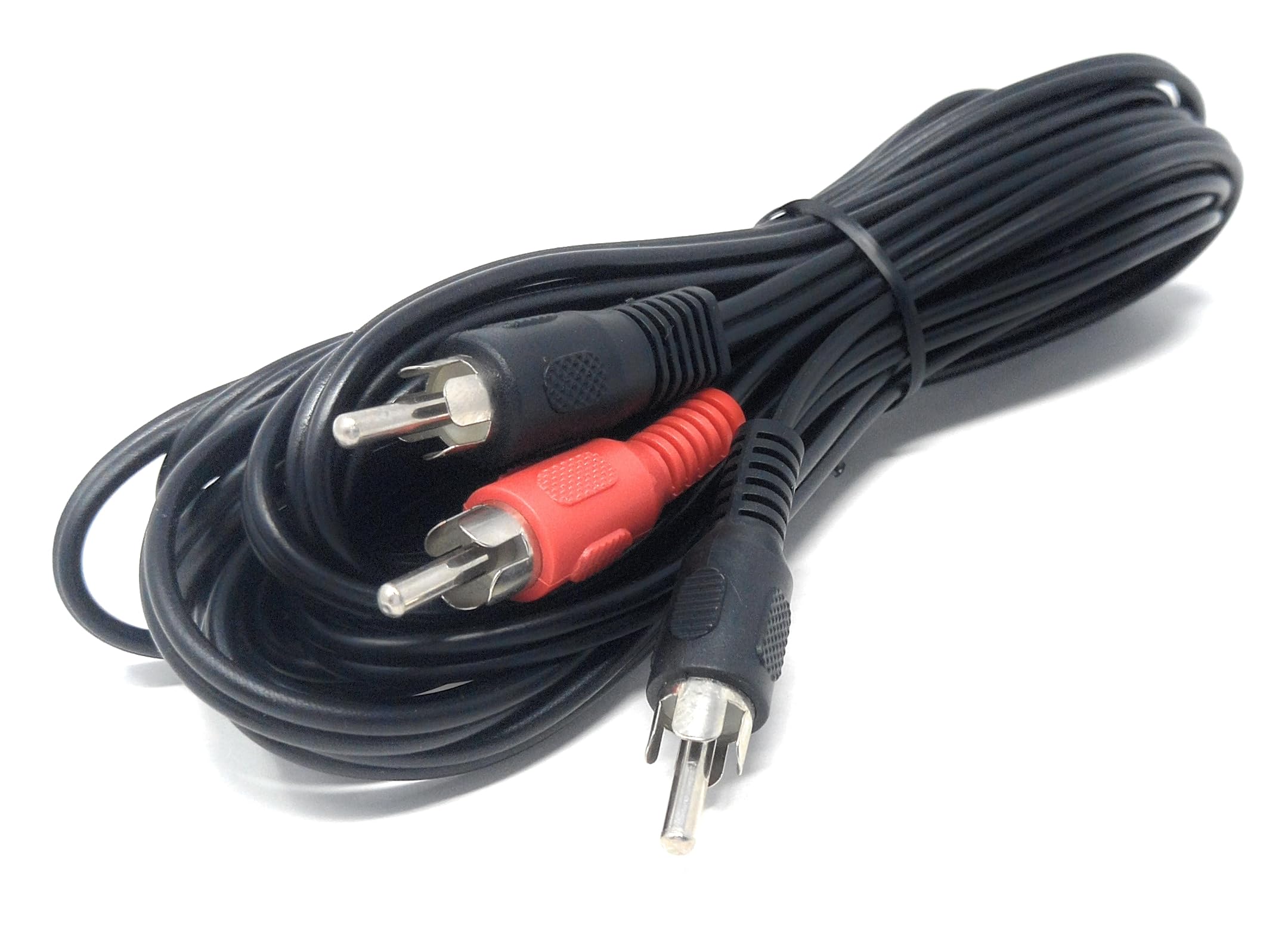 DRUT Single RCA Phono Plug to Twin 2 x RCA Phono Plugs Y Splitter, Combiner Cable