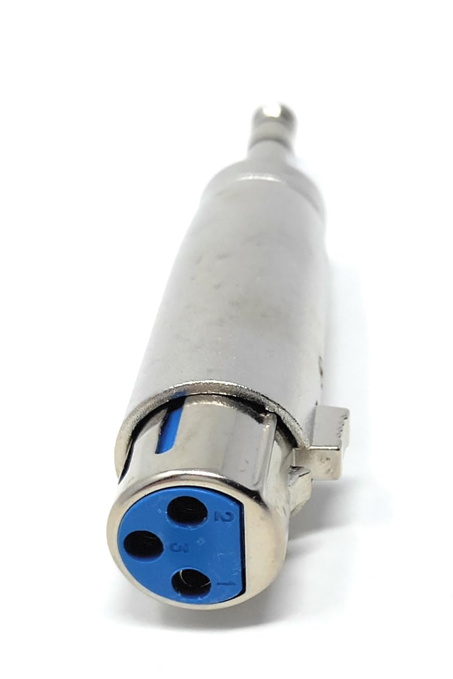 DRUT 6.35mm Stereo Jack to XLR Socket Adapter, Music Instruments, Microphone Cable Converter
