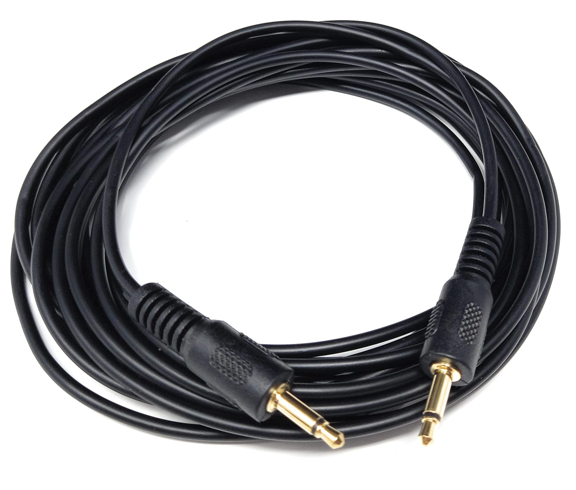 Mono 3.5mm to 3.5mm Mono Jack Plug Male to Male Cable Lead, Gold Connectors