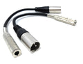 DRUT XLR 3 pin Male Plug to 6.35mm Stereo Socket Female Adapter Audio Cable Lead