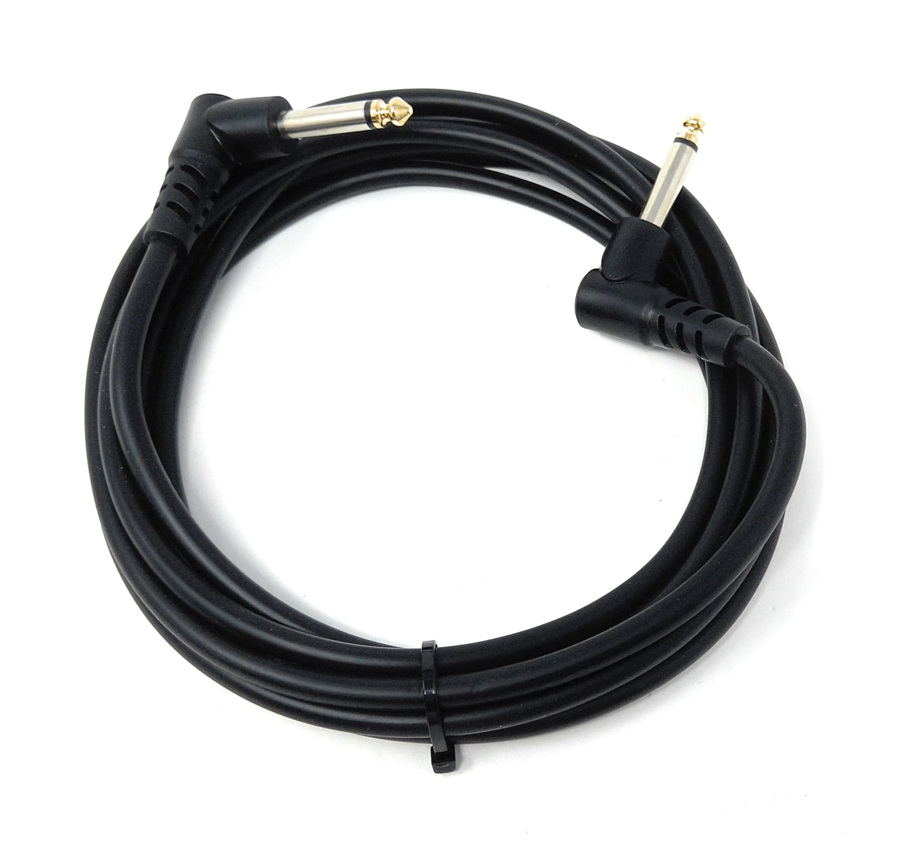 6.35mm Right Angle TS Instrument Cable - 90 Degree 1/4 Inch Mono Guitar Patch Cable for Amps, Mixers, and Pedals