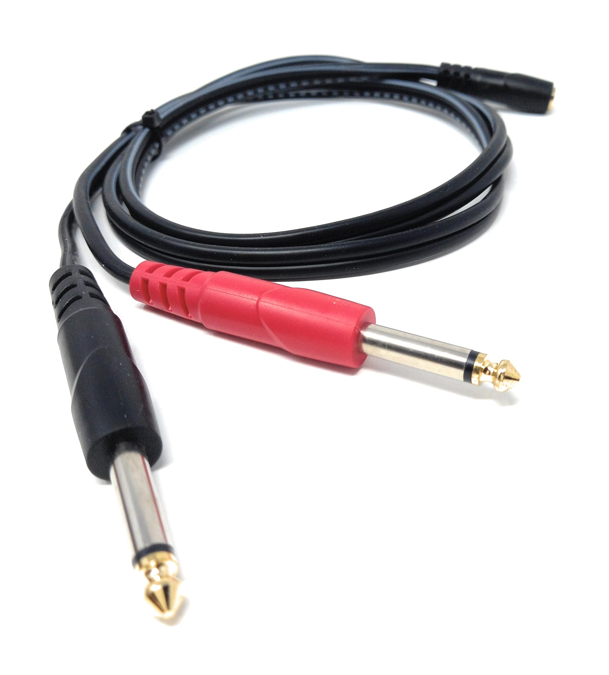 3.5mm Stereo Female to Dual 6.35mm (1/4") Mono TS Male Y Splitter Cable – Audio Adapter for Guitar Amp, Mixer & More
