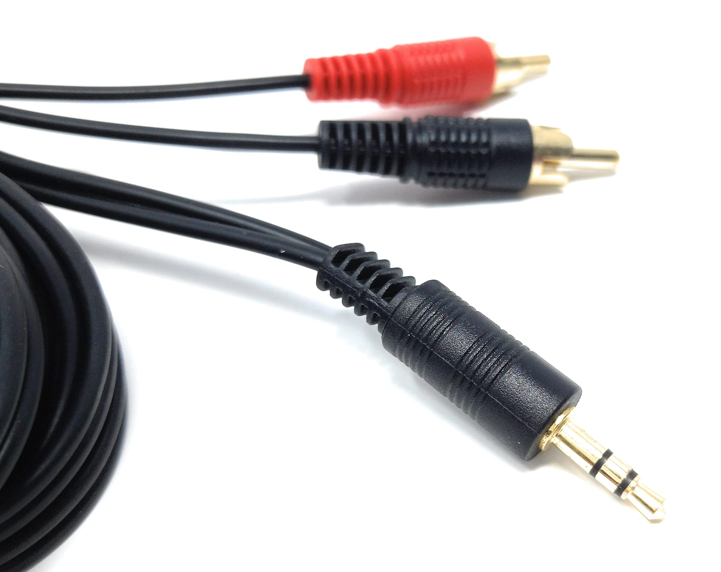 DRUT 3.5mm to Twin RCA Stereo Aux Phono Audio Cable Mini Jack Lead Cord Y Splitter Headphone Cord RCA Y Splitter Adapter