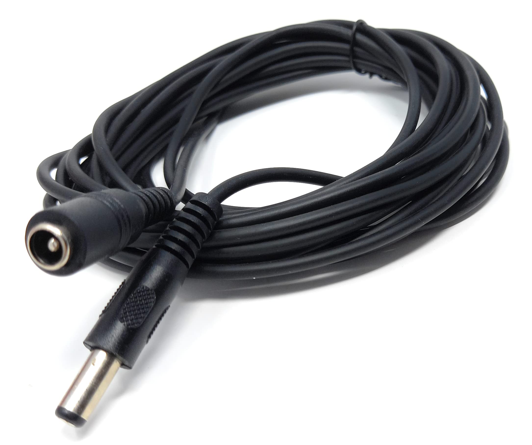 5.5mm x 2.1mm DC Power Plug to Socket, Male to Female CCTV, LED, Modem Router, Music Instruments Extension Lead Cable