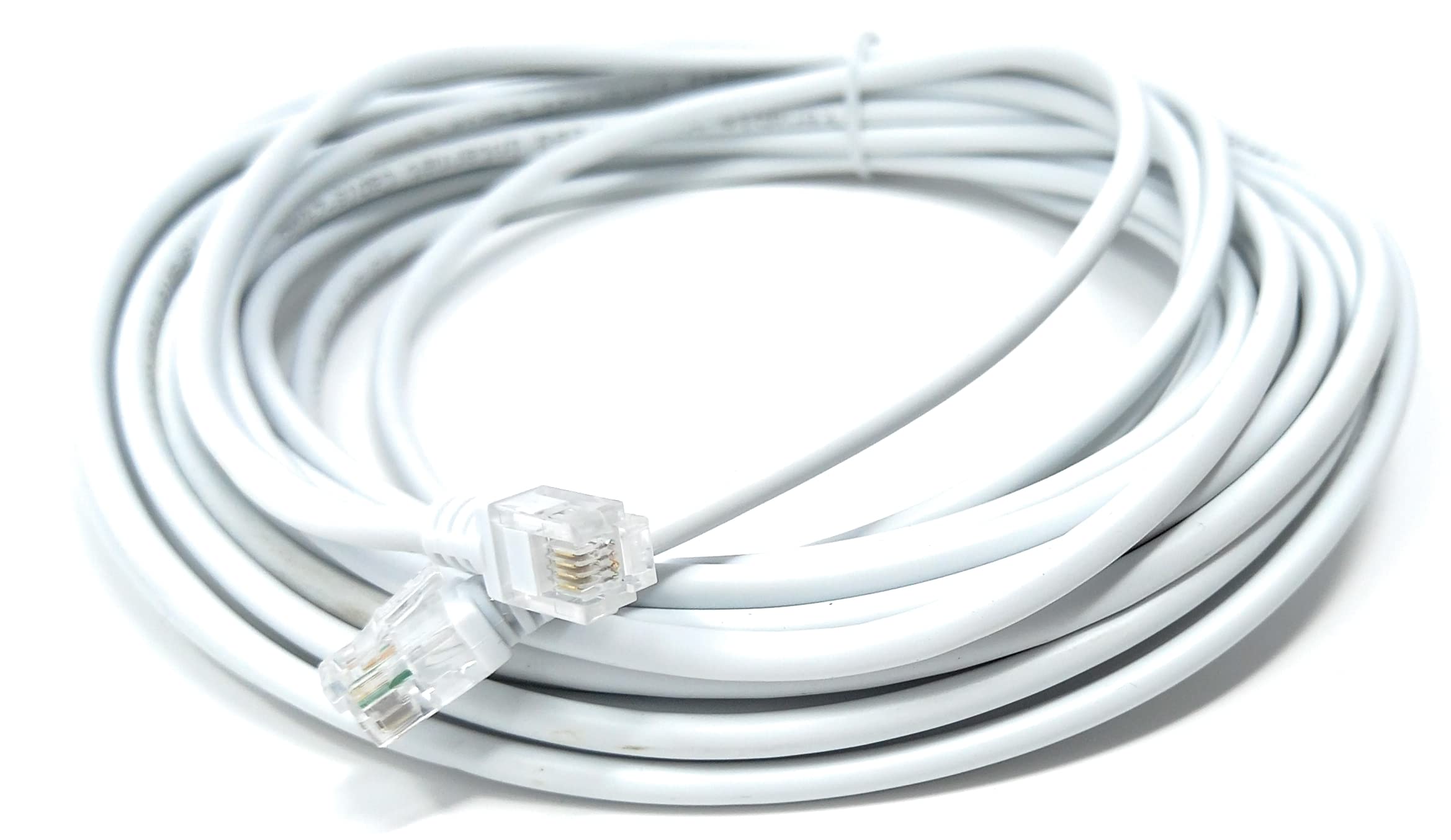 RJ11 to RJ11 ADSL 2 High Speed Broadband Modem Telephone Cable Transmits Data Up to 100 Mbits/sec, 26 AWG Supports Analogue or Digital (DSL/ISDN) Applications