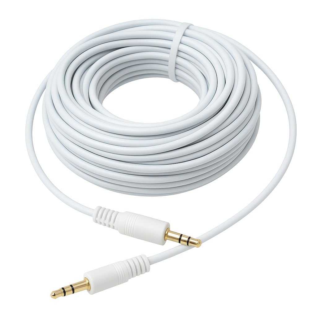 DRUT 3.5mm to 3.5mm Stereo Audio AUX Cable Gold Connectors, Small 3 pin Jack to Jack Speaker Lead