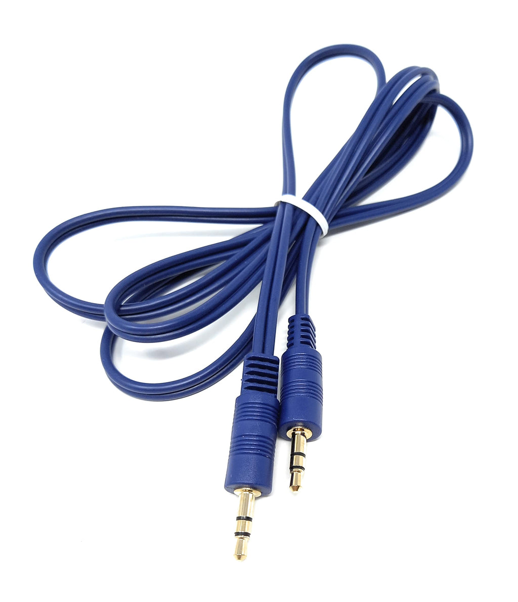 DRUT 3.5mm to 3.5mm Stereo Audio AUX Cable Gold Connectors, Small 3 pin Jack to Jack Speaker Lead