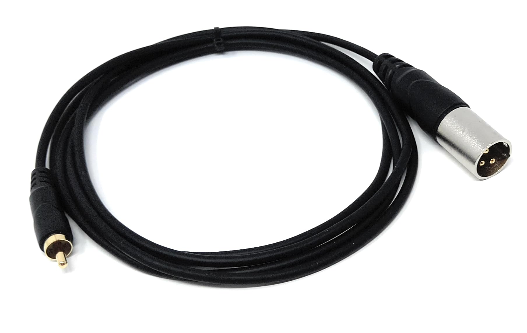 DRUT 3-Pin Male XLR to RCA Phono Single Plug Cable for HiFi Audio, Music Instruments, Mixer, Microphone Lead, Cable, Gold Plated