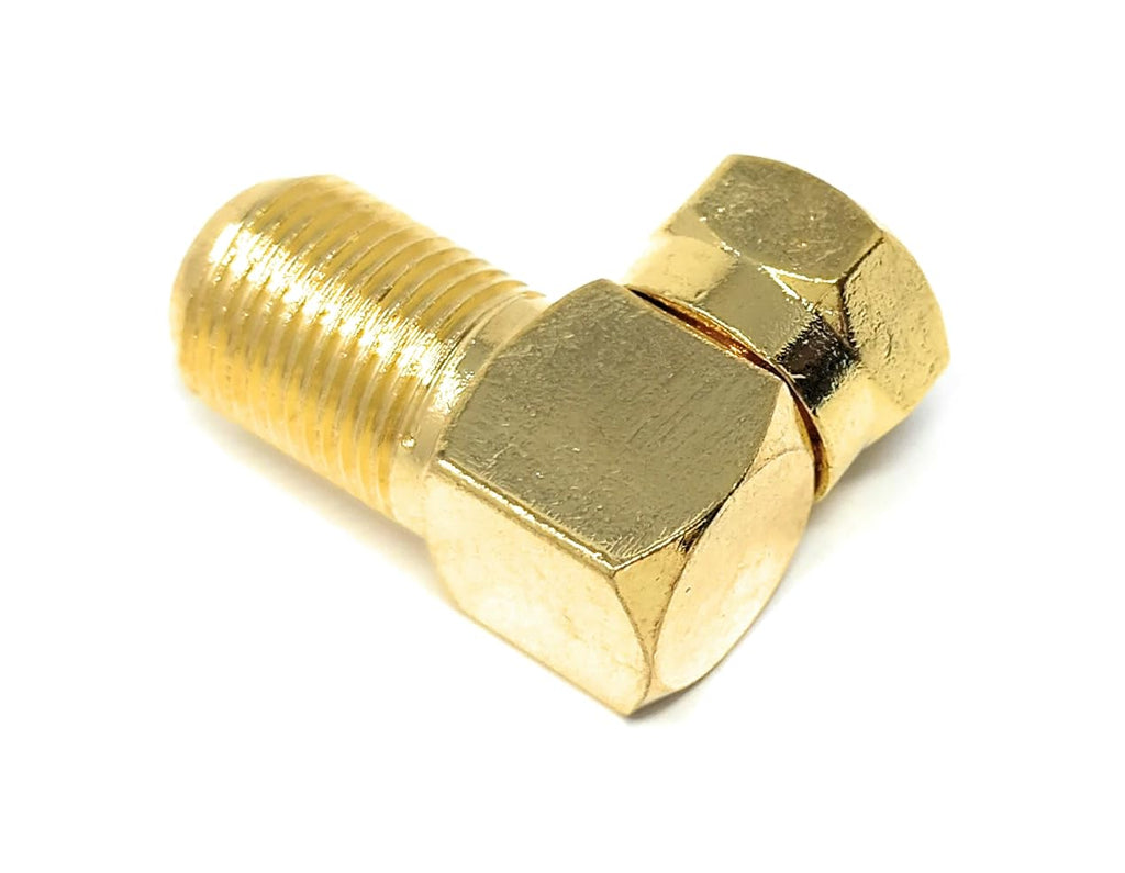 DRUT F Type Male to Female Socket Right Angle Coupler Satellite Cable Adapter