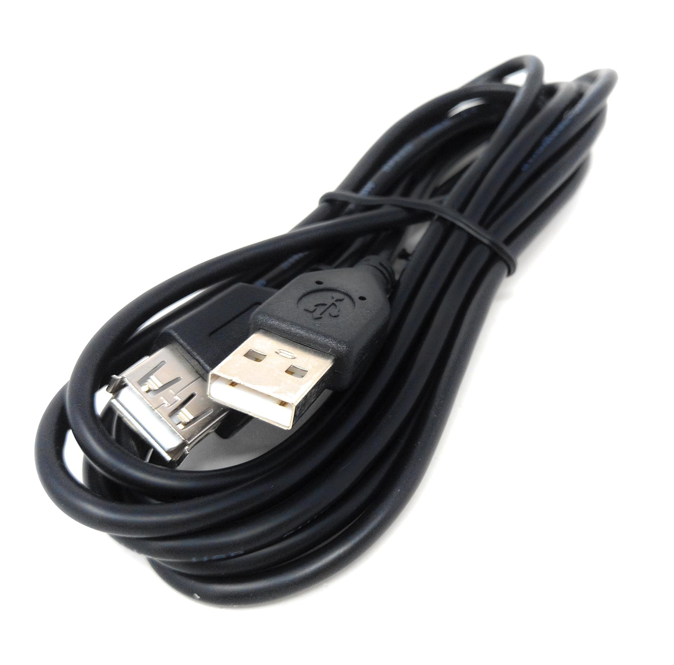 DRUT USB Extension Cable – High-Speed USB 2.0 A Male to A Female Lead, 24AWG Heavy-Duty Wire, Black Extension Cord for PC, Laptop, Printer, USB Hub