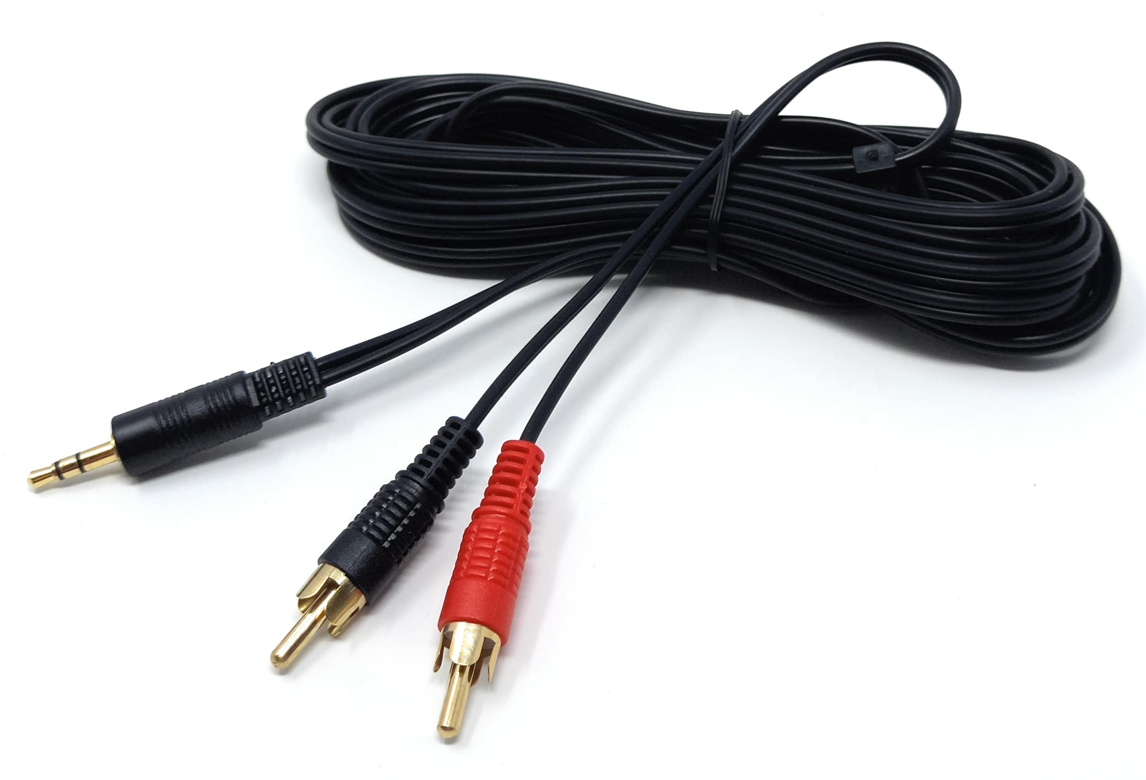 DRUT 3.5mm to Twin RCA Stereo Aux Phono Audio Cable Mini Jack Lead Cord Y Splitter Headphone Cord RCA Y Splitter Adapter