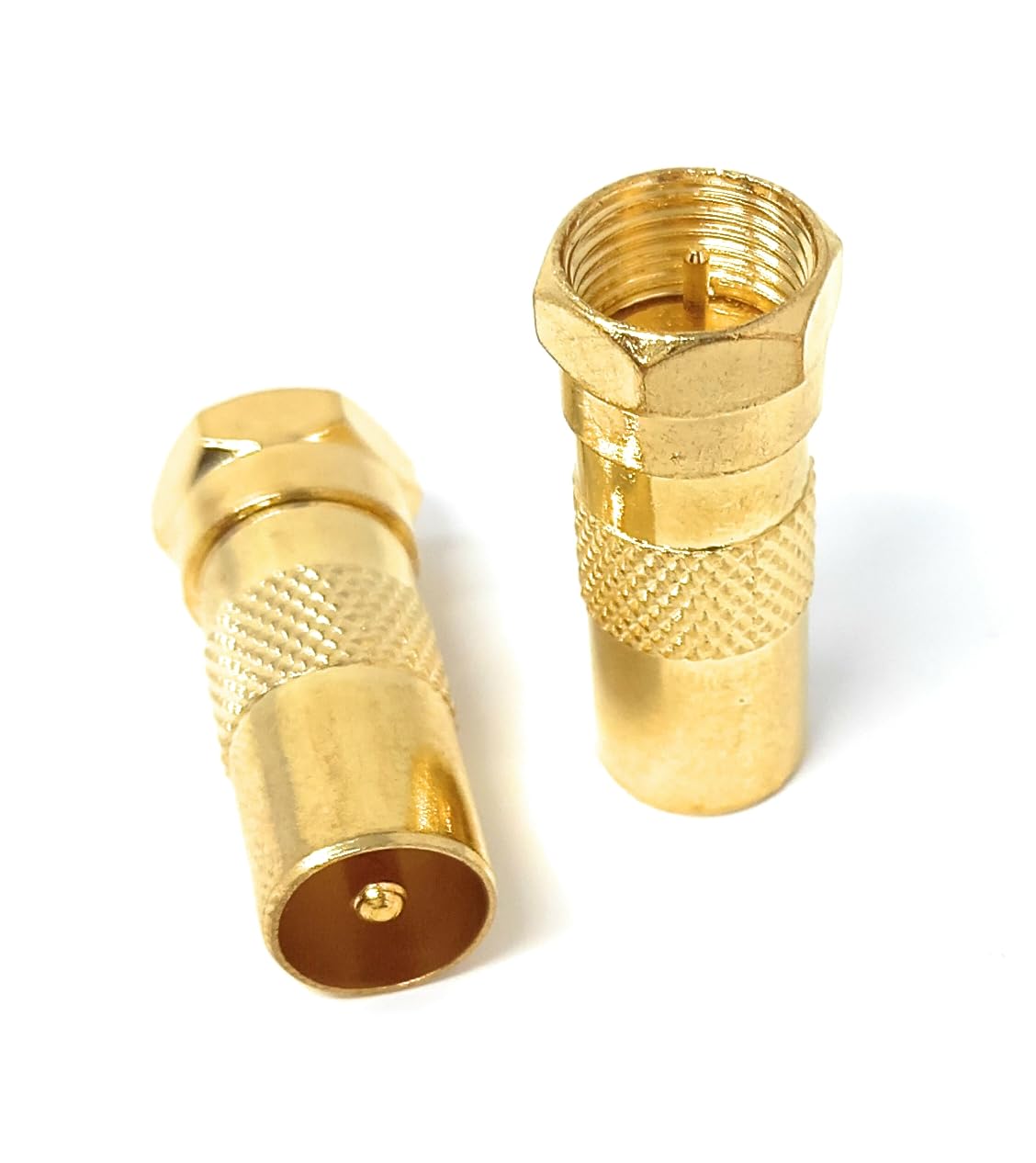 DRUT F Type Male Plug to TV RF Male Male Freeview Aerial Antenna Cable Lead Adapter Converter