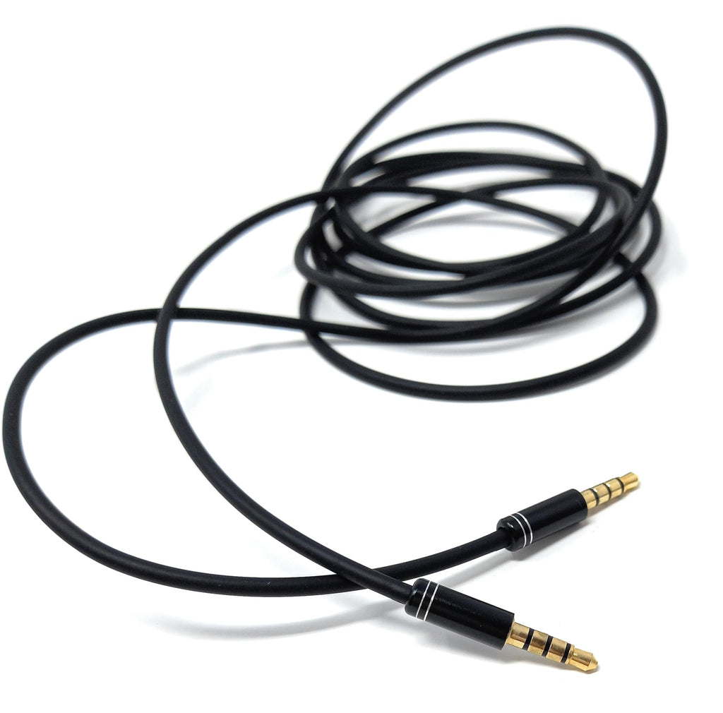 DRUT 3.5mm 4 Pole Audio Cable TRRS Aux Male to Male Lead Jack to Jack Stereo Cord Compatible with Microphone Headphone Headset Earphone Speaker Phone Laptop PC TV Car Mp3 Game Console