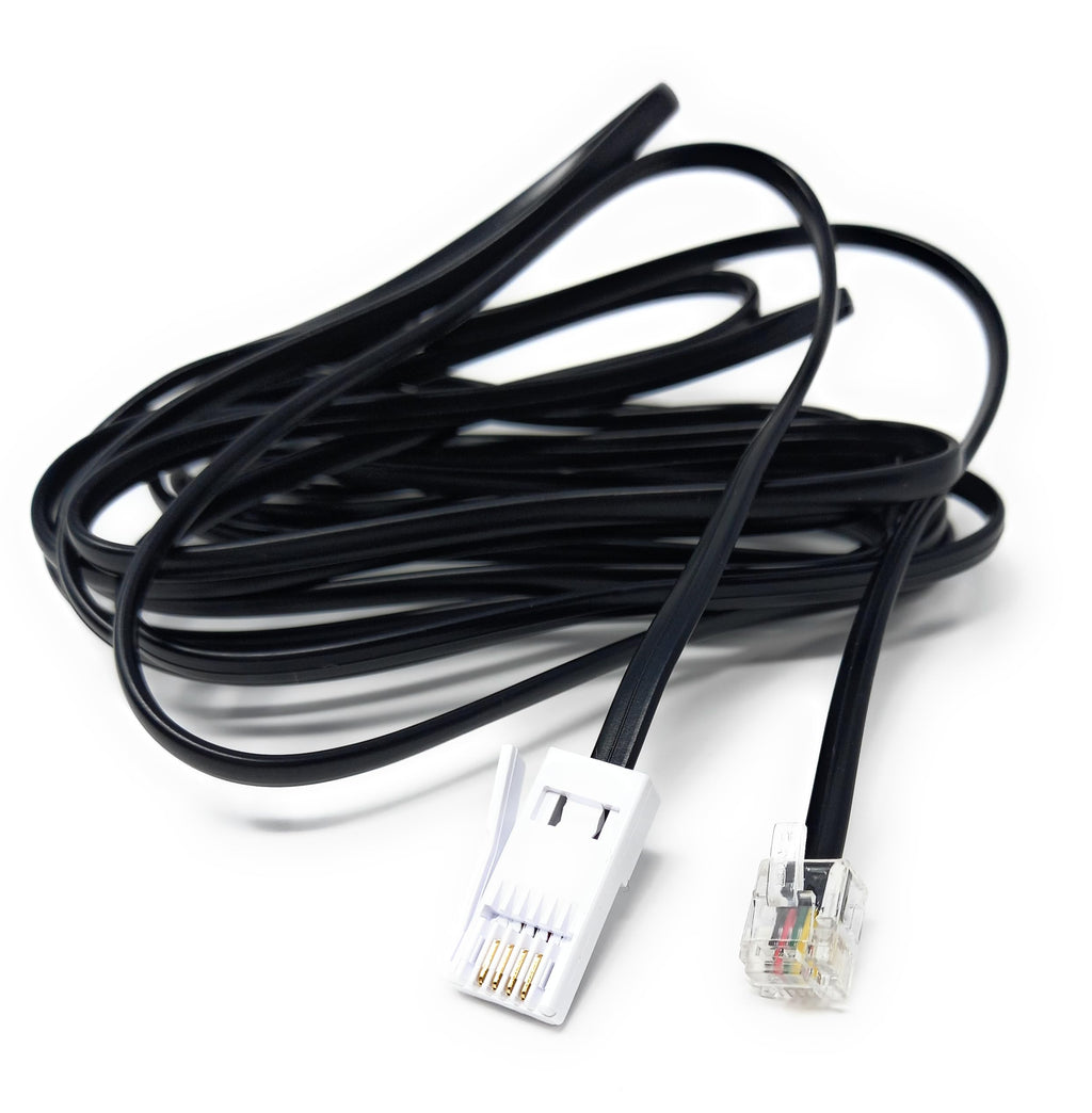 DRUT BT to RJ11 4 Wire (431A) Male to Male UK Telephone Modem Lead Cable