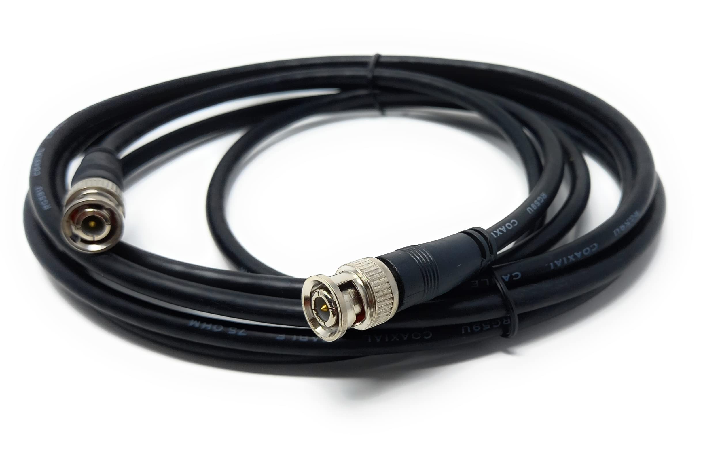 DRUT BNC to BNC Cable Lead, Coaxial RG59/RG59U 75ohm for CCTV Video Camera, Male to Male Plugs