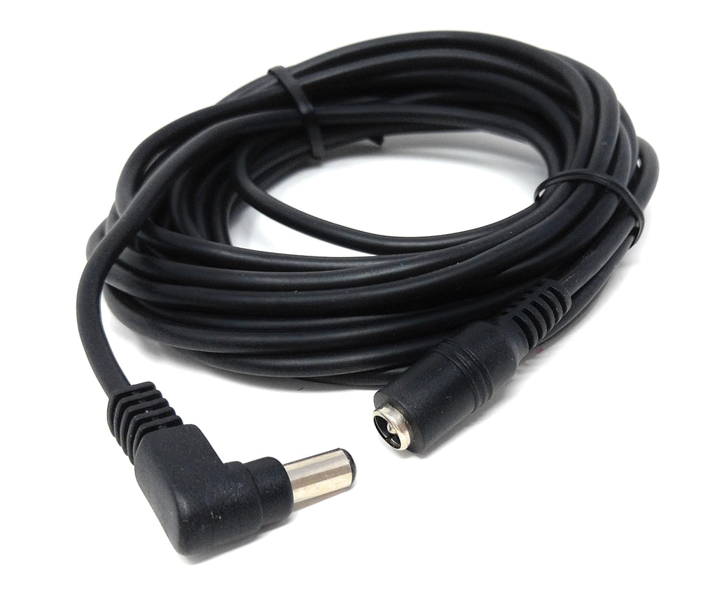 Right Angled 5.5mm x 2.5mm DC Power Extension Cable – Male to Female Adapter for CCTV, LED Signs, Solar-Powered Devices, and More