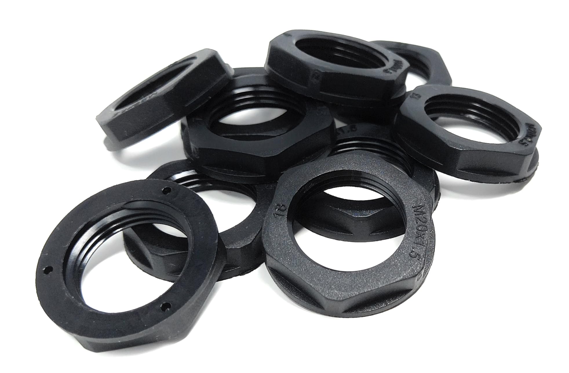 M20 20mm Nylon Locknut (Polyamide), Pack of 10 – Durable, Lightweight Fastening Solution