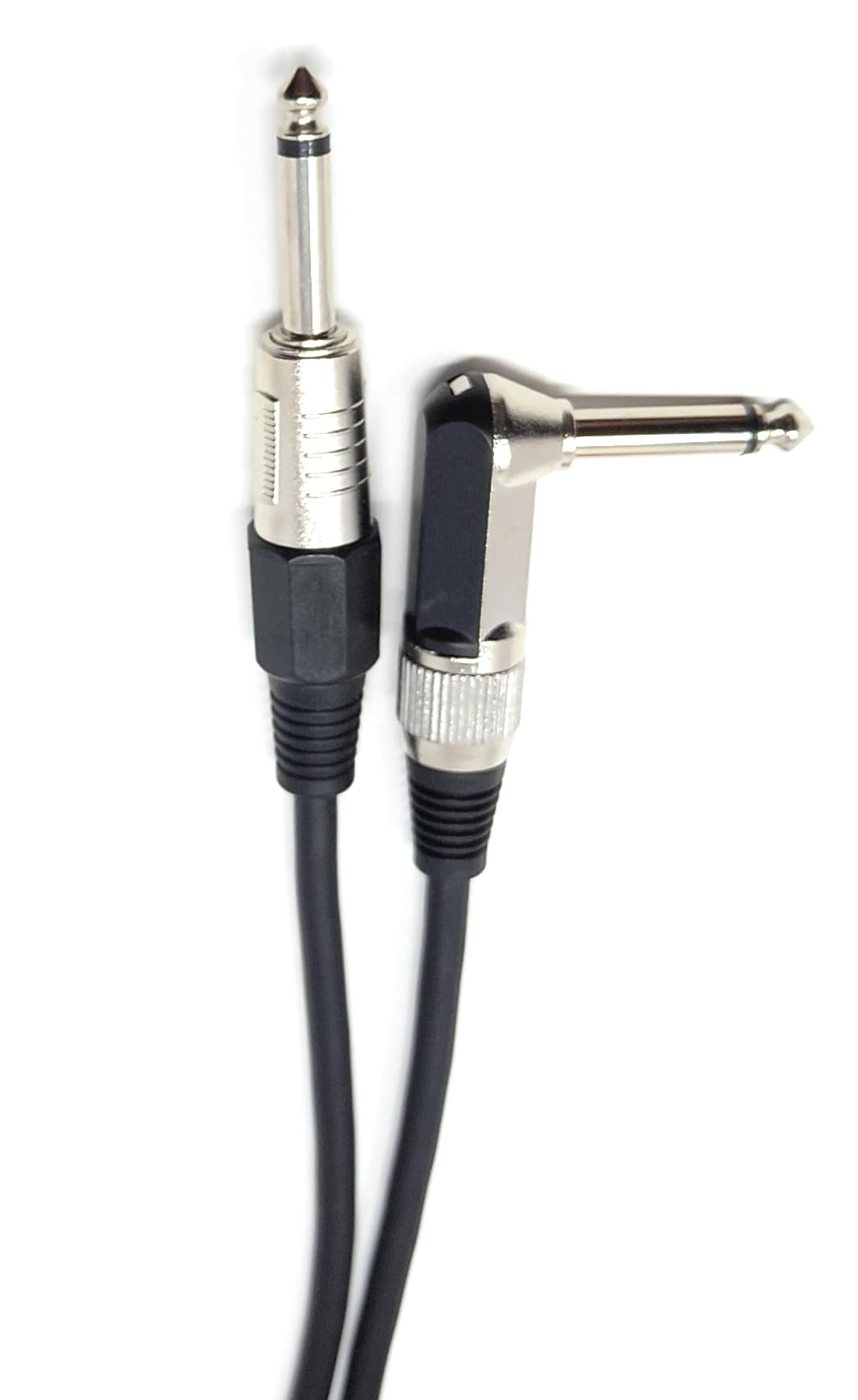 DRUT Mono 6.35mm to 6.35mm Right Angled Shielded Guitar, Mixer, Speaker, Amplifier Lead Male Audio Cable