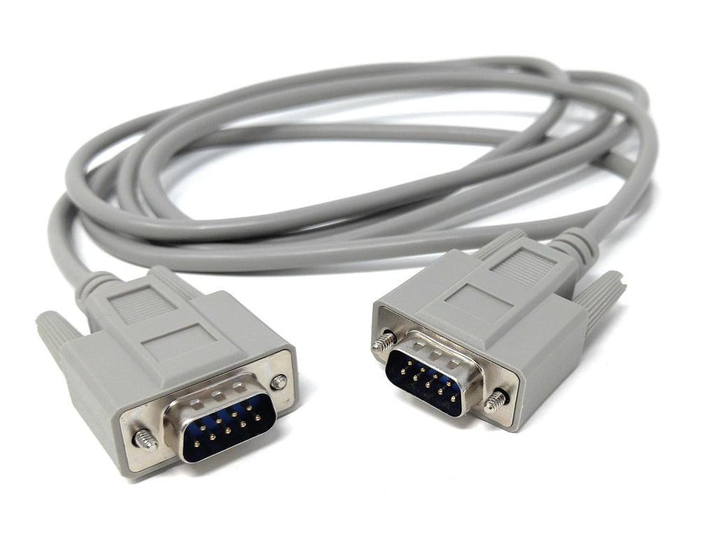 DRUT Serial 9-Pin Male to Male Cable (DB9 to DB9) – RS-232 Lead for Computer, Monitor, EGA & Serial Connectivity (VGA 9pin)