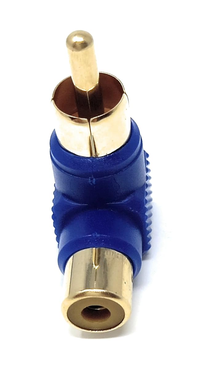 DRUT RCA Phono Right Angled Adapter Audio Plug to Socket Male to Female Gold Plated