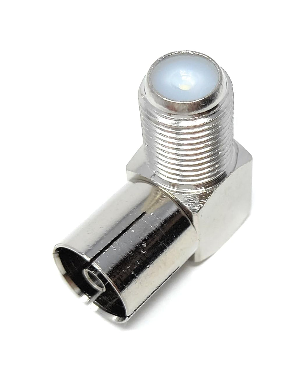 DRUT F Type Screw Female to RF TV Female Socket Right Angle Satellite TV Cable Adapter