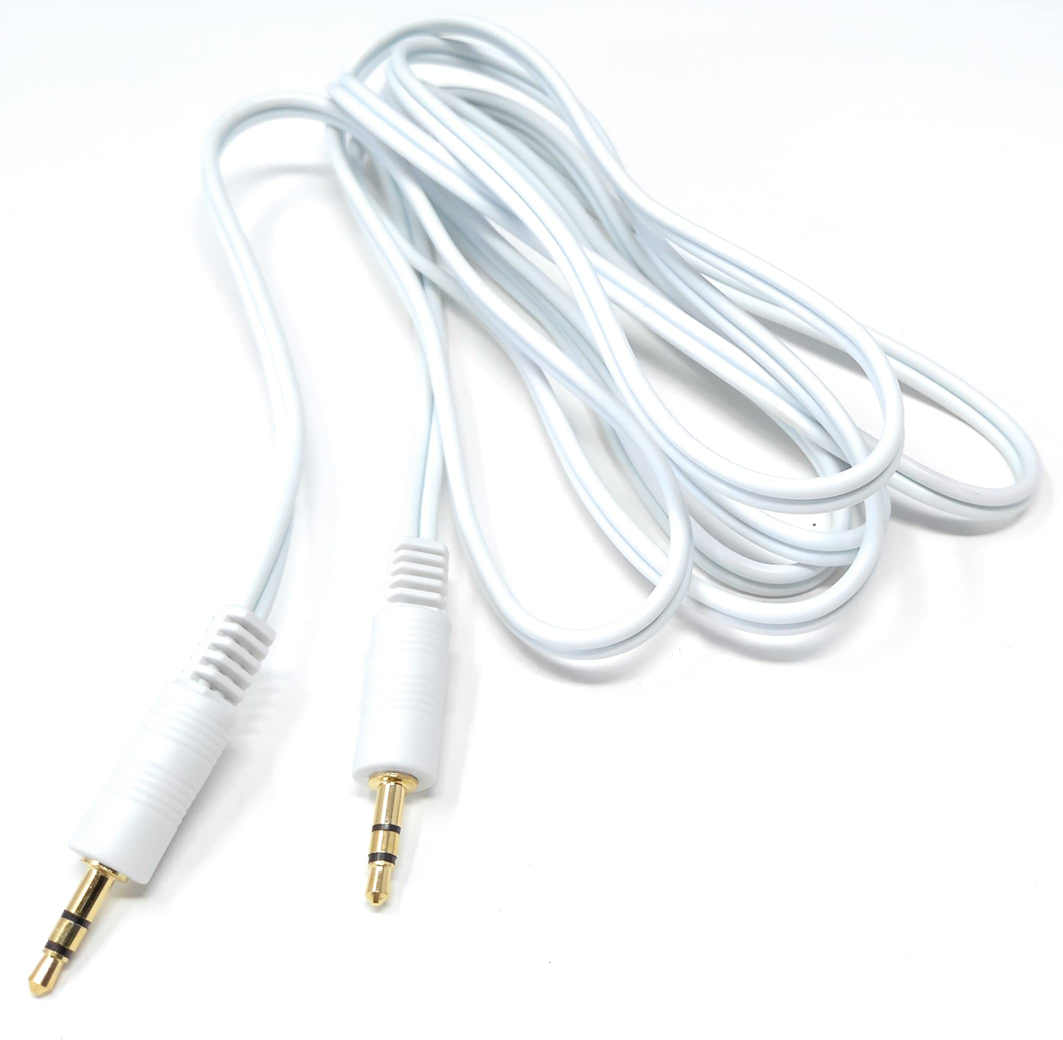 DRUT 3.5mm to 3.5mm Stereo Audio AUX Cable Gold Connectors, Small 3 pin Jack to Jack Speaker Lead