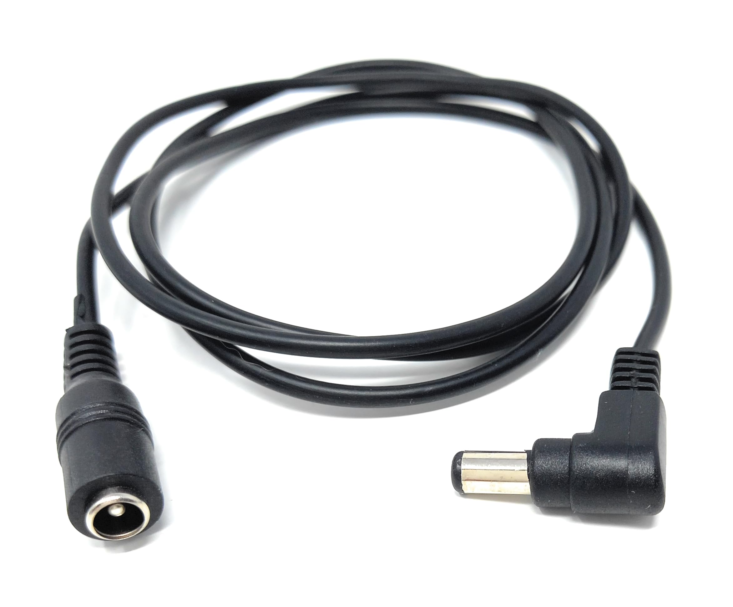 DRUT 5.5mm x 2.1mm Right Angled DC Power Male to Female Lead for Security Camera, LED Strip, CCTV IP Surveillance, Solar Panel, Music Instruments Extension Cable