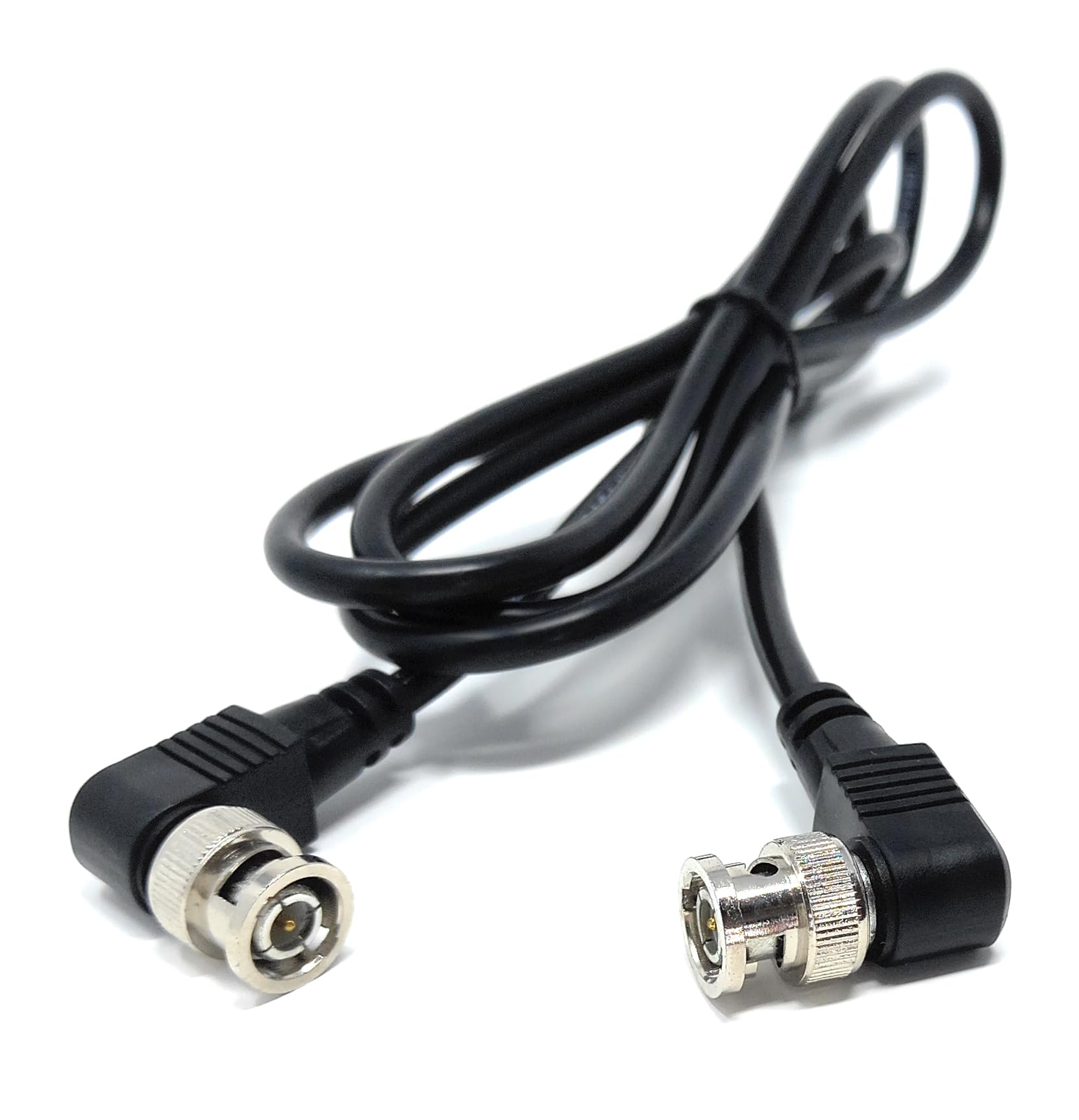 DRUT BNC Male to Male Right Angle Coaxial HD Video Audio Cable RG59 75ohm for CCTV, Camera Monitor, Radio Antenna Lead