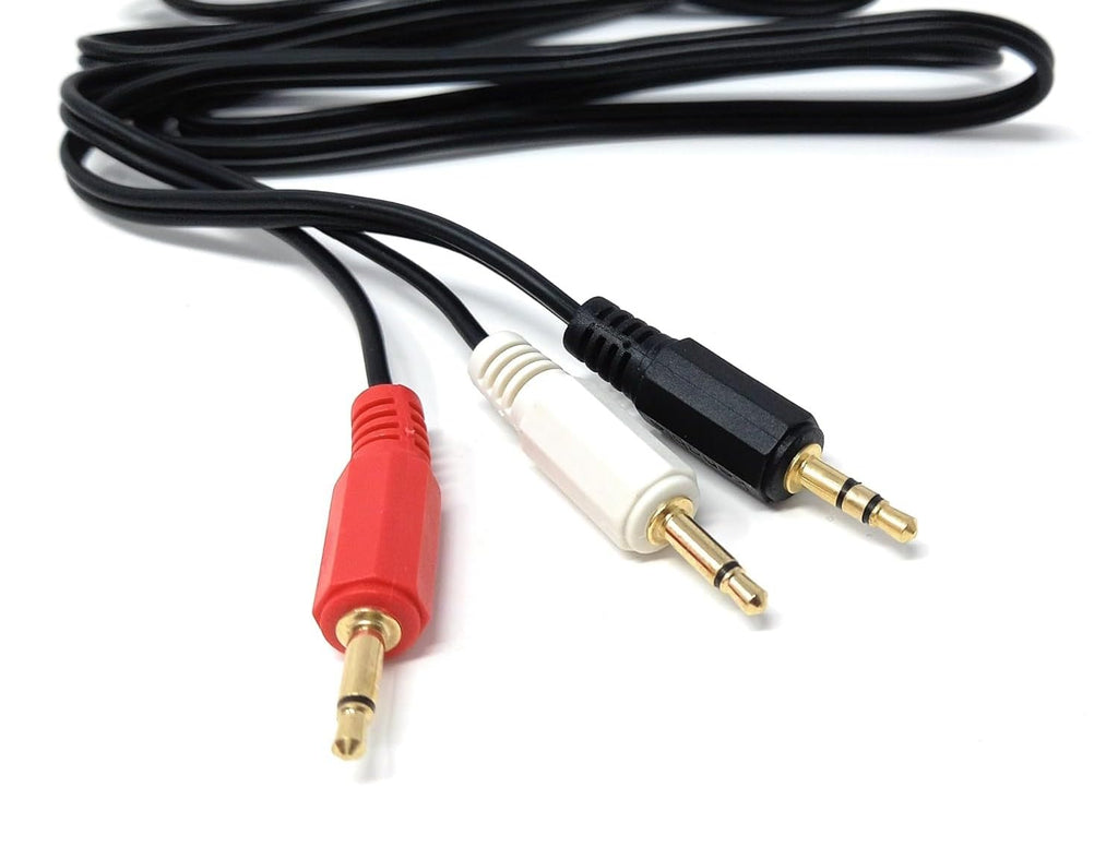 3.5mm Stereo Jack to 2 x 3.5mm Mono Jack Plugs OFC Audio AUX Splitter Cable Lead
