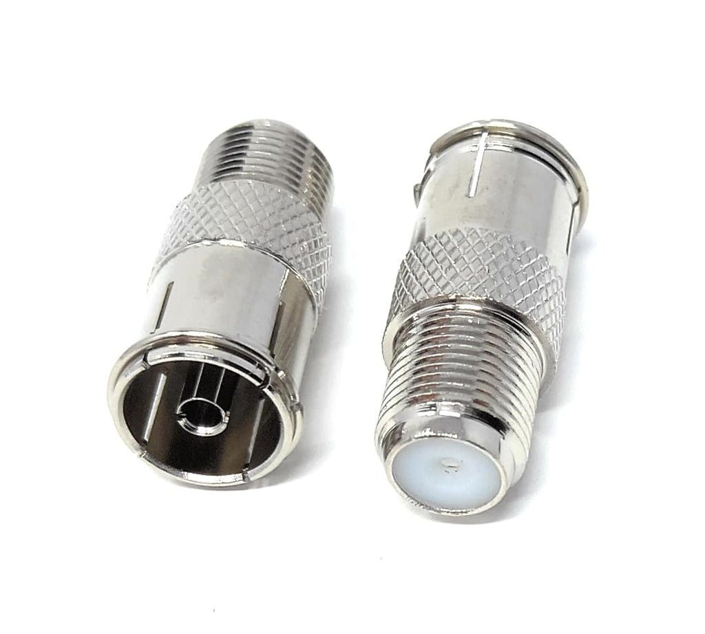 DRUT F Type Connector Socket to TV RF Socket Coax Aerial Antenna Female to Female Cable Adapter