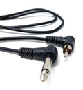 DRUT 6.35mm Mono Jack Plug to RCA Phono Male Plug Audio Cable Right Angle Audio Coax Lead