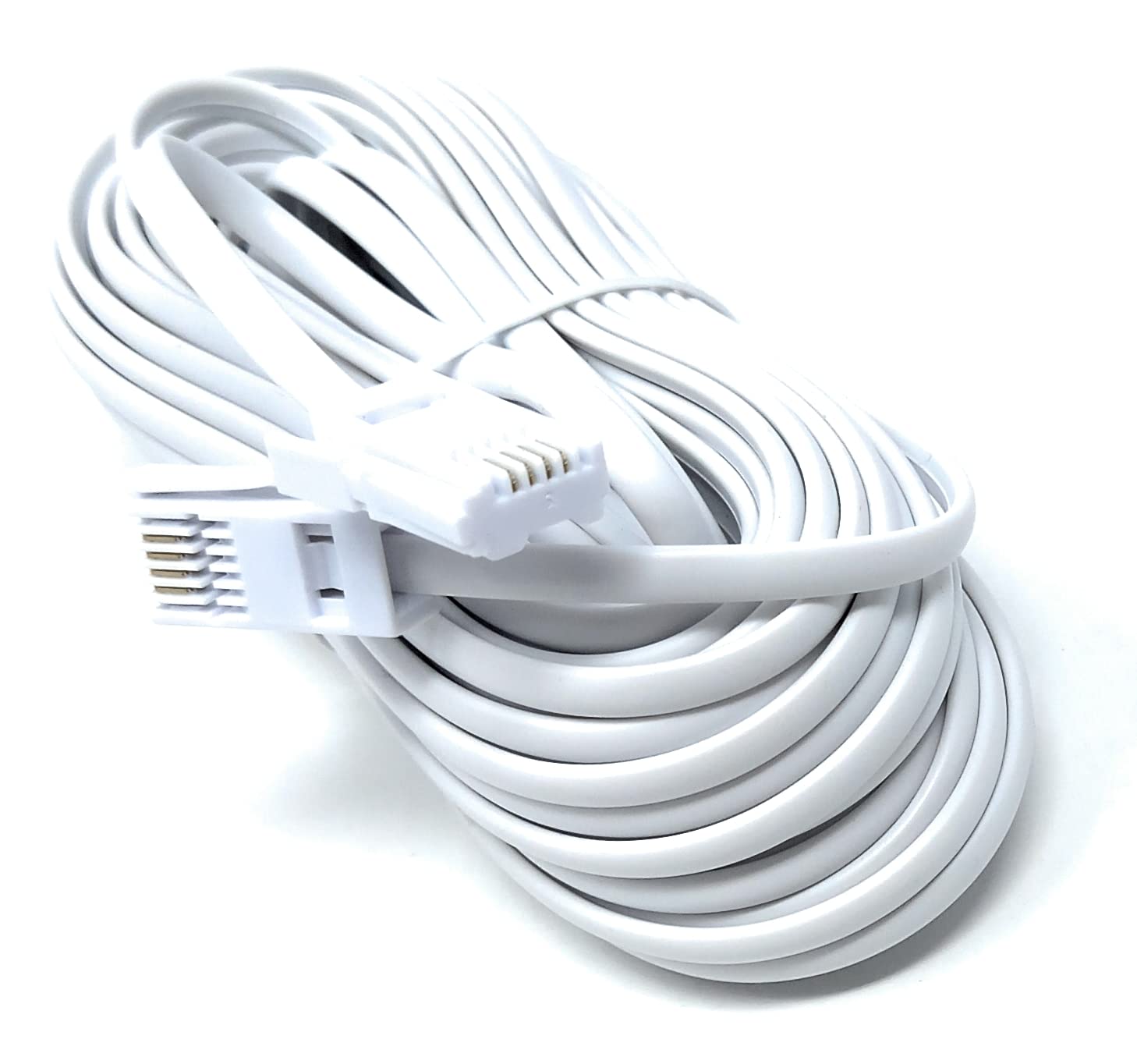 DRUT BT to BT 4 Wire 431A Male to Male Plug Telephone Flat Cable Lead