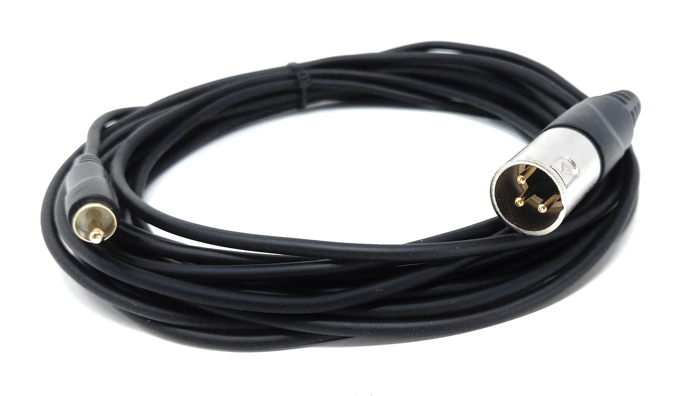 DRUT 3-Pin Male XLR to RCA Phono Single Plug Cable for HiFi Audio, Music Instruments, Mixer, Microphone Lead, Cable, Gold Plated