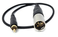 DRUT 3-Pin Male XLR to RCA Phono Single Plug Cable for HiFi Audio, Music Instruments, Mixer, Microphone Lead, Cable, Gold Plated