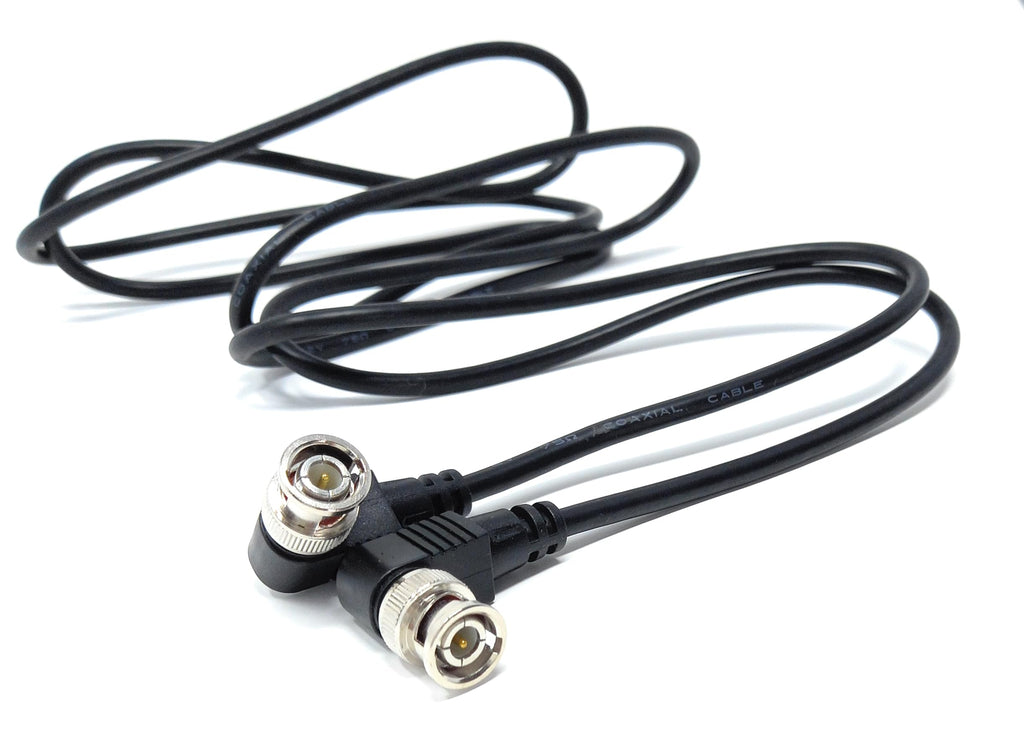 DRUT BNC Male to Male Right Angle Coaxial HD Video Audio Cable RG59 75ohm for CCTV, Camera Monitor, Radio Antenna Lead