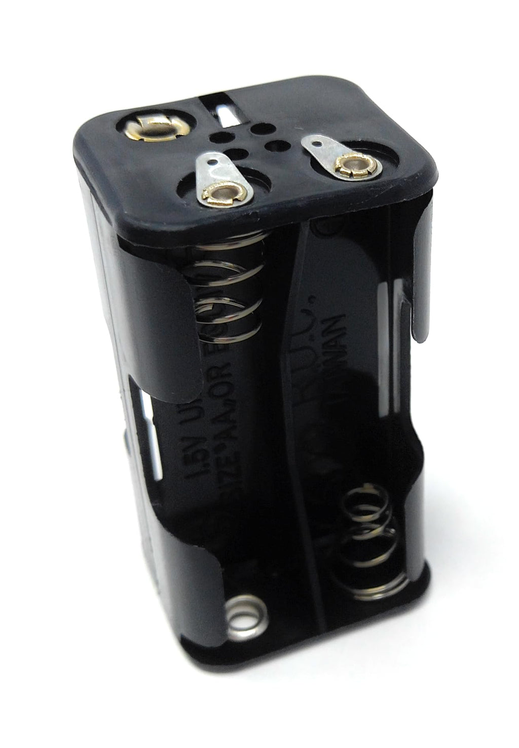 4 x AA Battery Holder Case Housing Box With Solder Lug Terminals Connector Block, Open Style Quadrate