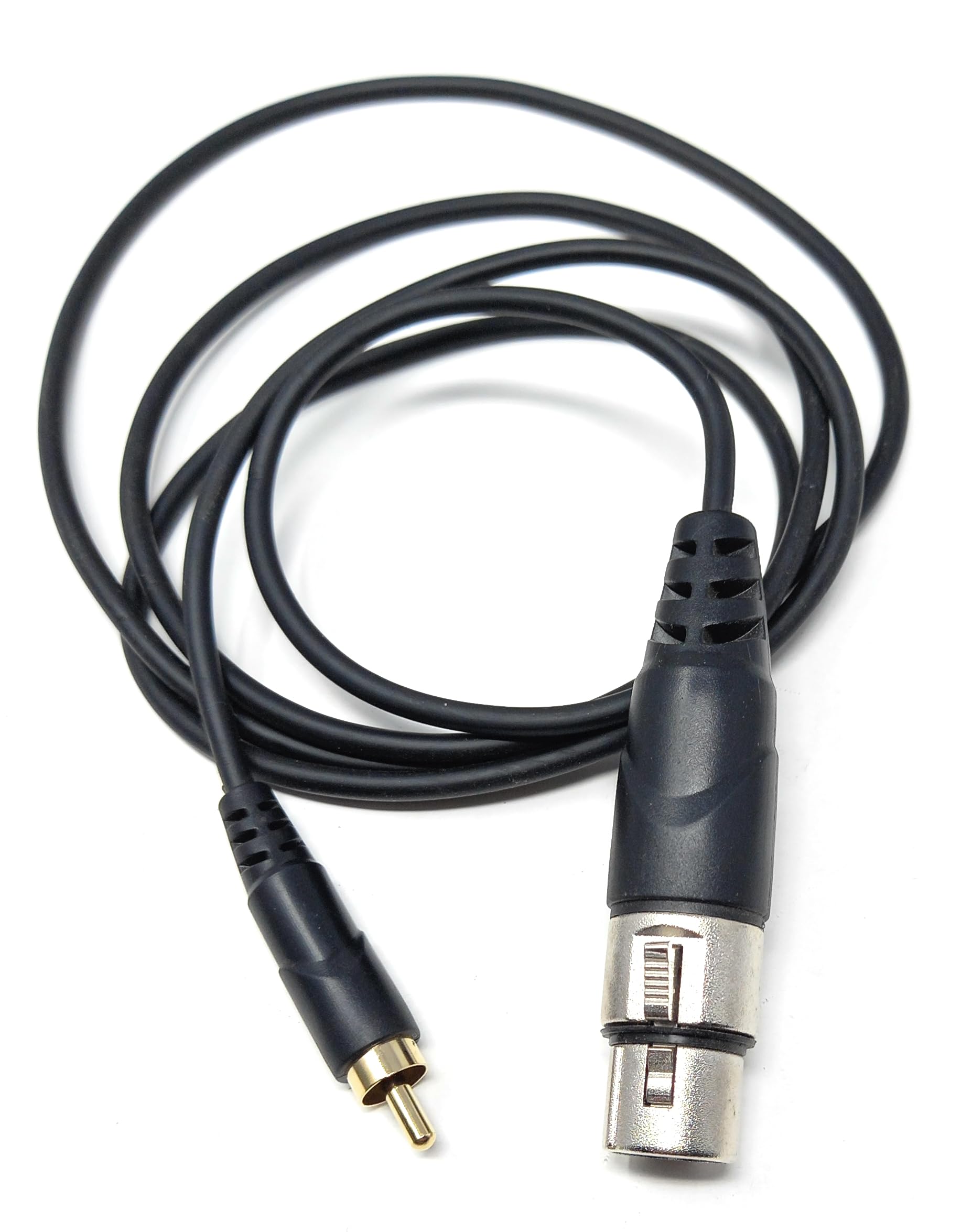 DRUT 3-Pin XLR Female to RCA Phono Audio Cable – Gold-Plated Connector, Soft, flexible PVC Coat, for Microphone, CD Player, Speaker, Mixer & Amplifier