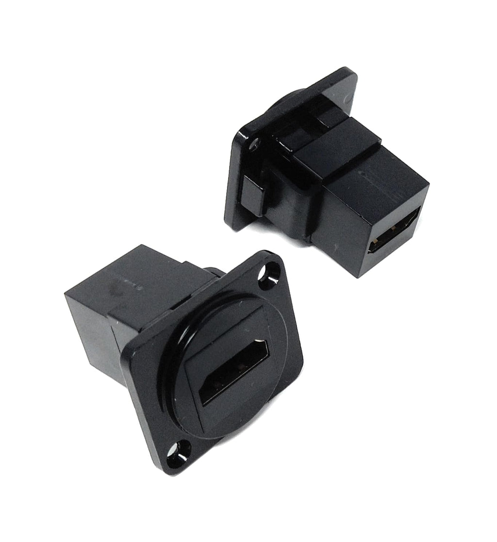 DRUT HDMI 4K D-Series Chassis Panel Mount Adapter – HDMI 2.0 Female to Female Connector for Wall, Desktop, and Device Panels