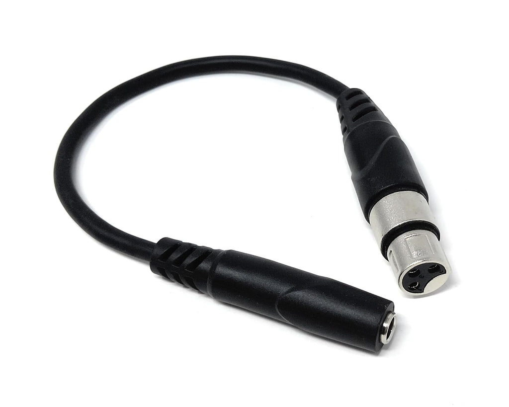 6.35mm (1/4") Stereo Jack Socket to 3-Pin XLR Female Adapter Cable – Audio Converter for Mixers, Controllers, DJ & Pro Sound Equipment