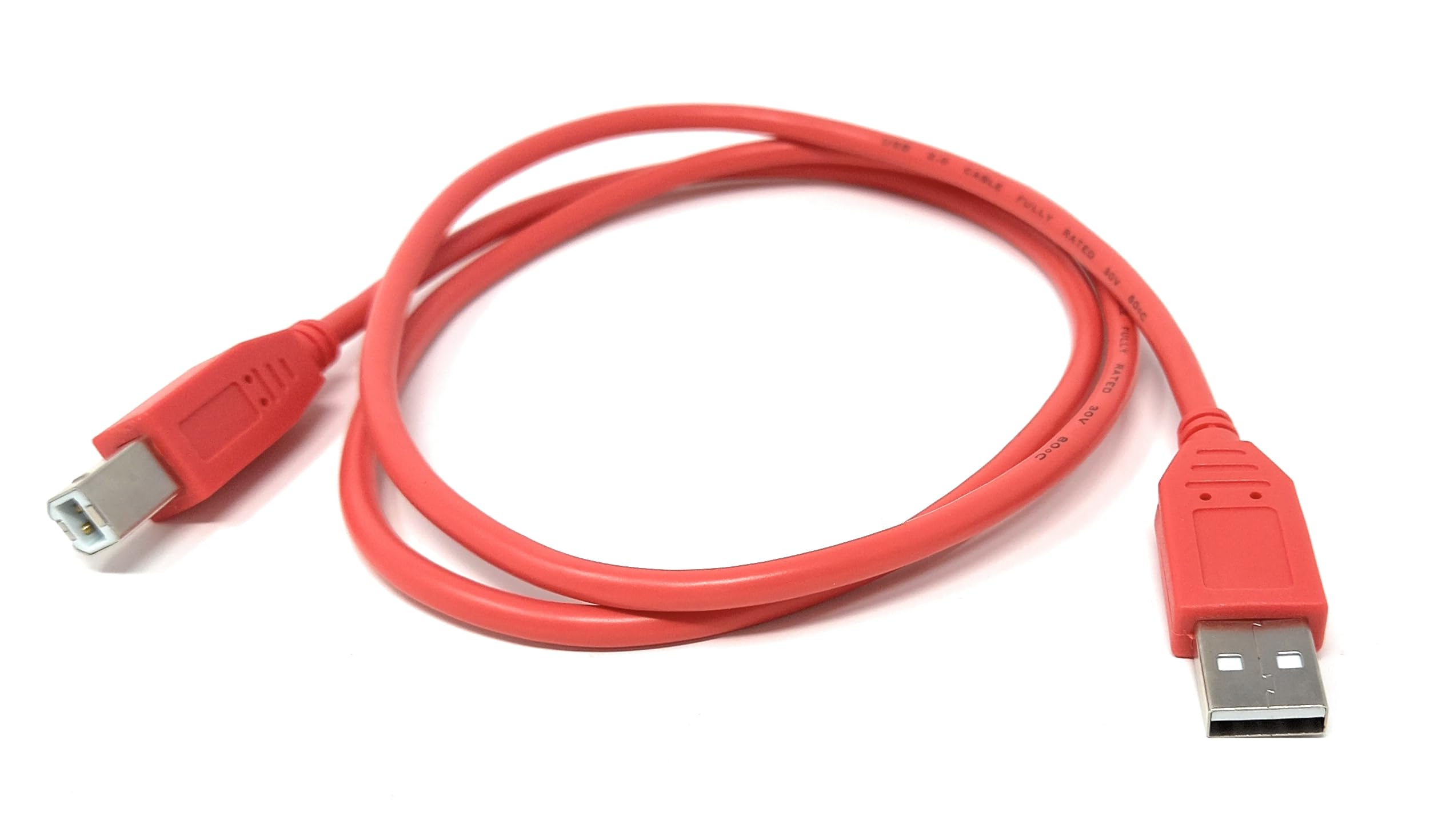 DRUT USB B Cable for DJ Controllers & MIDI Devices, Printer Style Lead for Mixers, Turntables, Keyboards, Samplers, Synthesizers, Compatible with Numark, Pioneer, Traktor, Denon, Akai, Serato