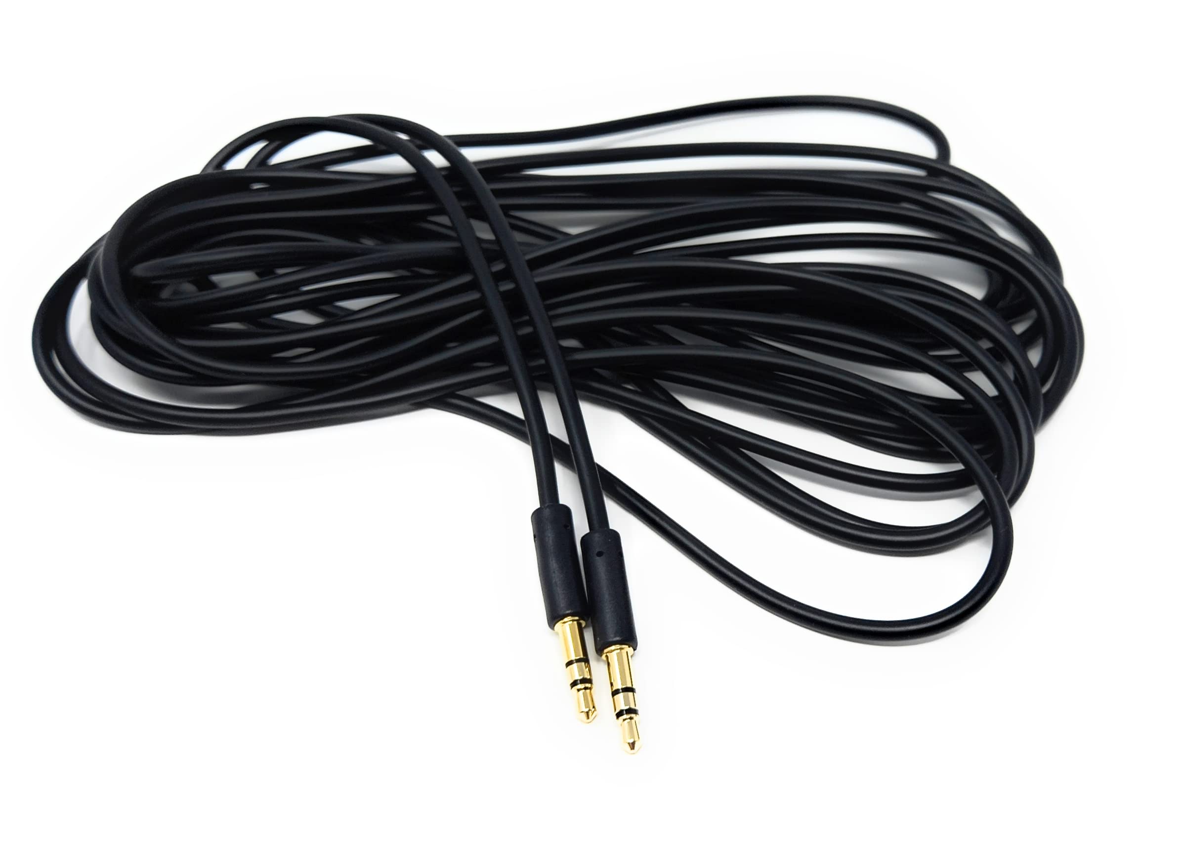 DRUT 3.5mm Stereo Audio Jack Plug to Plug, Male to Male AUX, Slim Flexible Lead Cable