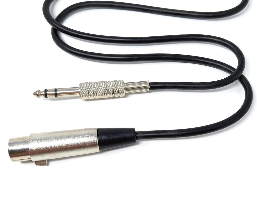 DRUT XLR Female to 6.35mm 1/4'' Stereo Jack TRS Balanced Audio Cable Lead Suitable for Microphone, Speakers, Stages, DJ, Studio